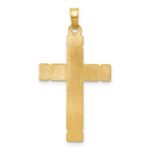 14k Two-Tone Hollow INRI Crucifix Pendant - Image 3