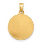 14k Polished and Satin Hollow St. Christopher Medal Round Pendant - Image 3