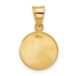 14k Polished and Satin Solid St Jude Thaddeus Medal Round Charm - Image 3