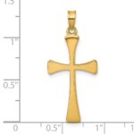 14k Polished Religious Cross Pendant - Image 4