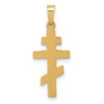14k Polished Eastern Orthodox Cross Pendant - Image 3