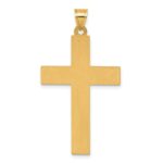 14k with White Rhodium Polished INRI Crucifix Cross Pendant - Image 3