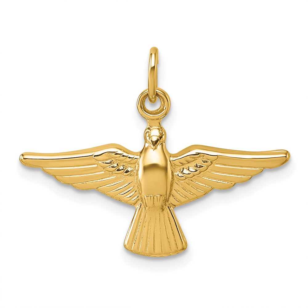 XR2190.jpg 14k Polished Flying Dove Pendant - Image 1
