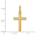 14k Hollow Cross Pendant - Image 3