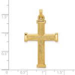 14k Hollow Latin Cross Pendant - Image 3