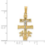 14k Two-tone Cara Vaca Crucifix Pendant - Image 3