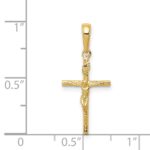 14k INRI Hollow Crucifix Pendant - Image 3