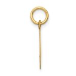 14k Polished and Satin Solid HOLY COMMUNION Diamond-cut Edge Round Disc Charm - Image 2