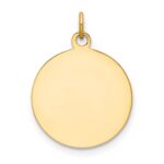 14k Polished and Satin Solid Saint Elizabeth Seton Medal Round Charm - Image 4