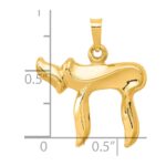 14K Polished Chai Pendant - Image 4