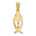 14k Cross Ichthus Fish Pendant - Image 4