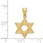 14k Solid Satin Star of David Charm - Image 4