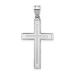 14k White Gold Cross Pendant
