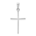 14k White Gold Cross Charm