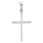 14k White Gold Cross Charm - Image 4