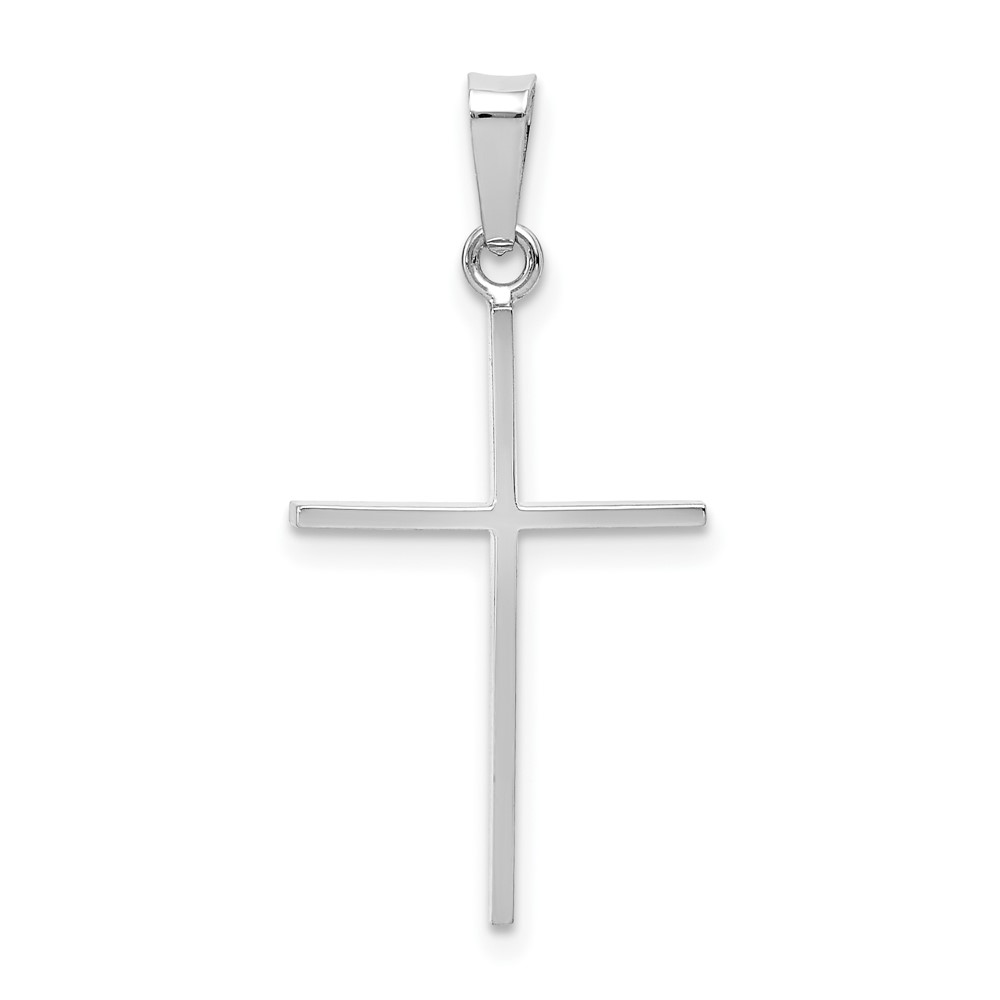 XR558.jpg 14k White Gold Cross Charm - Image 1