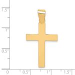 14k Polished Cross Pendant - Image 4