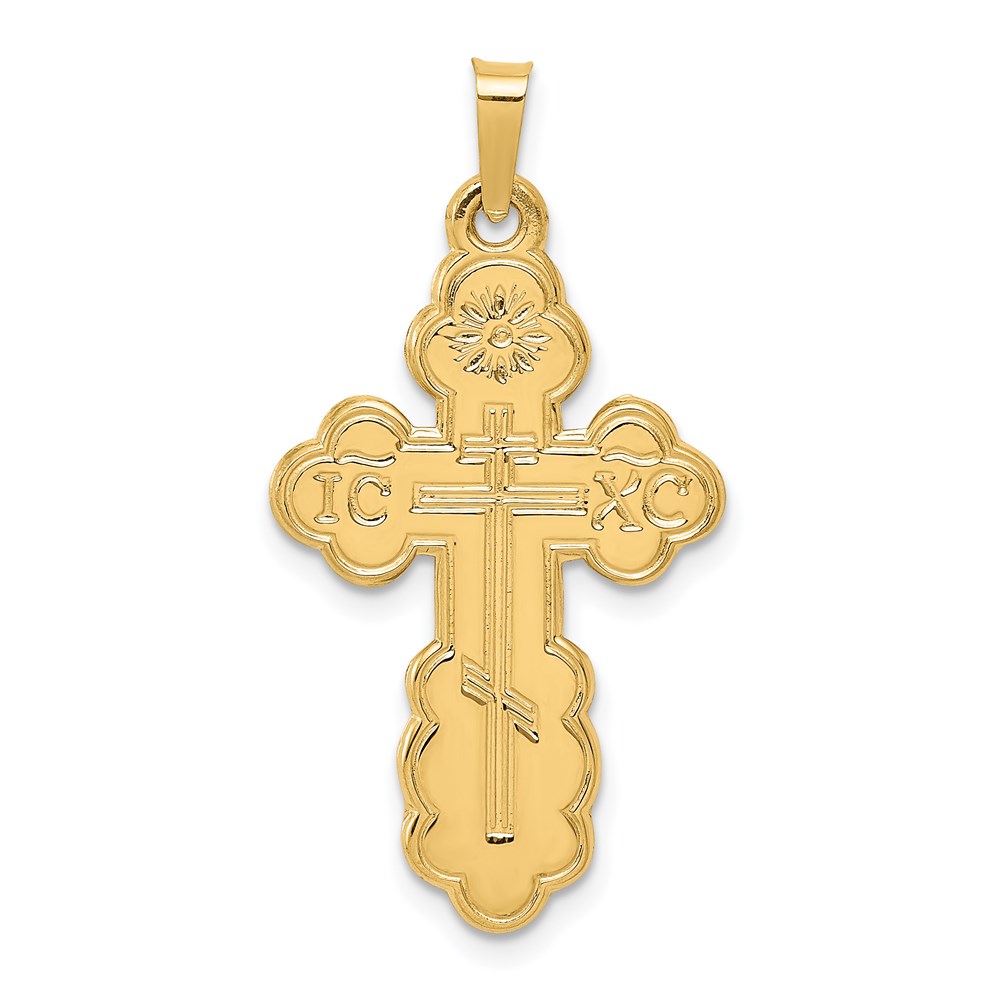 XR568.jpg 14k Eastern Orthodox Cross Pendant - Image 1