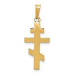 14k Polished Eastern Orthodox Cross Charm - Image 4