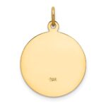 14k Polished and Satin Solid San Juan De Los Lagos Medal Round Pendant - Image 4