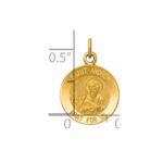 14k Polished and Satin Solid Saint Andrew Medal Charm - Image 3