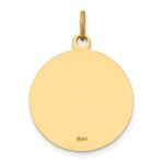 14k Polished and Satin Solid St John the Baptist Medal Round Pendant - Image 4
