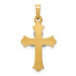 14k Two-tone Claddagh Cross Pendant - Image 4