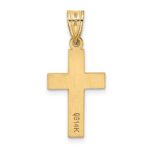 14k Polished .01 carat Diamond Cross Pendant - Image 4