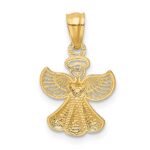 14k Polished Angel with Heart Pendant - Image 4