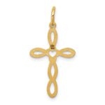 14K Loop with Center Heart Cross Pendant - Image 4