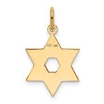 14K Laser Designed Star of David Charm - Image 4