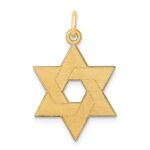 14K Laser Designed Star of David Pendant