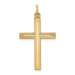 14K Laser Designed Cross Pendant