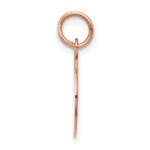 14k Rose Gold Plain .018 Gauge Round Engraveable 12mm Disc Charm - Image 2