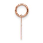 14k Rose Gold Plain .011 Gauge Engraveable Heart 11x9mm Disc Charm - Image 2