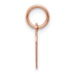 14k Rose Gold Plain .013 Gauge Engraveable Heart 12x10mm Disc Charm - Image 2