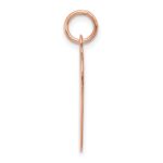 14k Rose Gold Plain .013 Gauge Engraveable Heart 21x20mm Disc Charm - Image 2