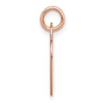 14k Rose Gold Plain .013 Gauge Medium Engraveable Heart 19x15mm Disc Charm - Image 2