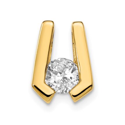 14k Complete AA 4.5mm Diamond Slide Fits up to 2mm Regular/3mm Fancy or Reversible Omega