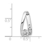 14k White Gold Peg-Set AAA Diamond Semi-Mount Slide Fits up to 2mm Regular/6mm Fancy or Reversible Omega - Image 5