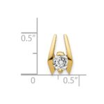14k Complete AA 5.25mm Diamond Slide Fits up to 3mm Fancy or Reversible Omega Only - Image 4