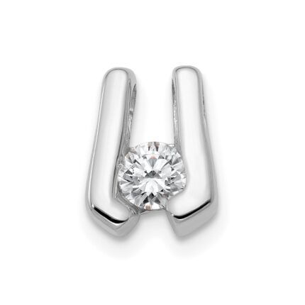 14k White Gold Complete A 3.75mm Diamond Slide Fits up to 2mm Regular/3mm Fancy or Reversible Omega