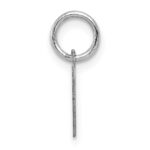 14k White Gold Plain .009 Gauge Engravable Heart 12x10mm Disc Charm - Image 2