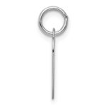 14k White Gold Plain .035 Gauge Engravable Heart 15x14mm Disc Charm - Image 2