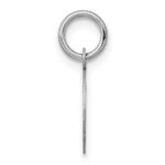 14k White Gold Plain .018 Gauge Round Engravable 12mm Disc Charm - Image 2