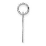 14k White Gold Plain with Zig-Zag Edge .013 Gauge Round Engravable 13mm Disc Charm - Image 2