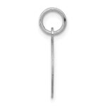 14k White Gold Plain with Grooved Edge .018 Gauge Round Engravable 13mm Disc Charm - Image 2