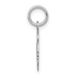 14k White Gold Plain Small.018 Depth Facing Left Engravable Girl Charm - Image 2