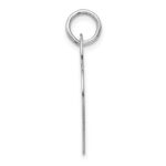 14k White Gold Plain .018 Gauge Engravable Heart 22x18mm Disc Charm - Image 2