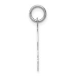 14k White Gold Plain Medium.018 Depth Facing Right Engravable Boy Charm - Image 2